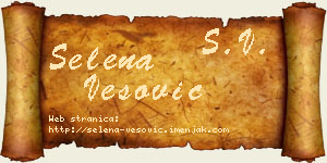 Selena Vesović vizit kartica